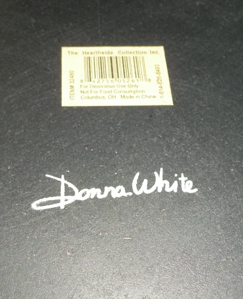 Donna White Hearthside Collection Madera Navidad Plato Pesebre Escena Foto 2 de 2