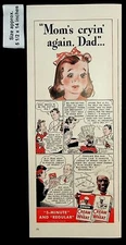 1941 Cream of Wheat Breakfast Comic Cereal Vitamins Vintage Print Ad 40051