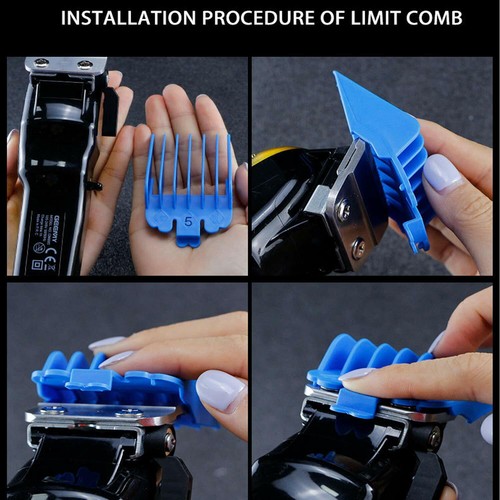 8Pcs Premium Cut Hair Clipper Guides Guards Limit Combs Set For Wahl ...