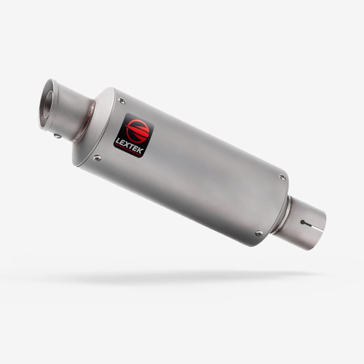 Lextek Stainless Steel GP1 Stubby Exhaust Silencer Matt 240mm 51mm Slip-on Black