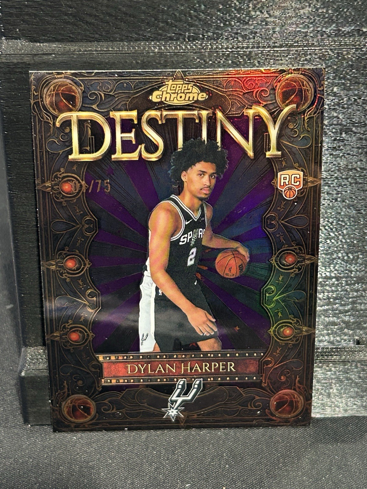 Dylan Harper RC Destiny Rookie Purple Refractor /75 2025-26 Topps Chrome