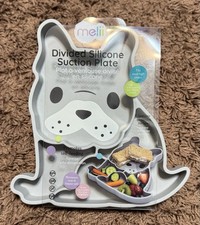 Melii Bulldog Silicone Suction Plate for Babies  Toddlers, BPA-Free, 6m 