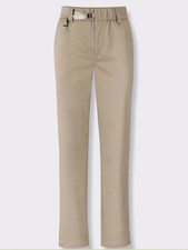 145469 heine Damen Chino Hose dezentem Glanz ...