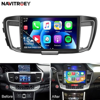 2+64GB Android 15 Carplay Car Stereo Radio Navi GPS For Honda Accord 9 2013-2015