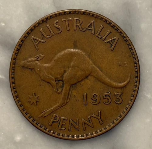 1953 Australia Penny — photo from the most recent tracked eBay sale