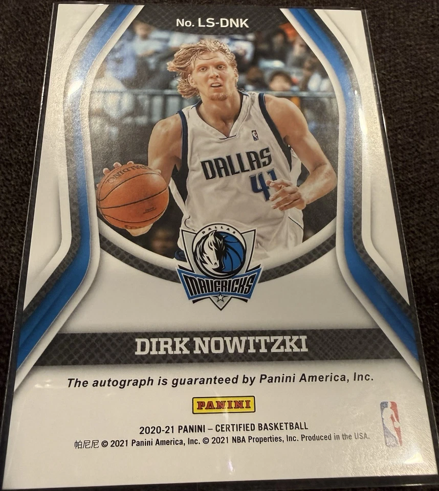 Firmas legendarias certificadas Dirk Nowitzki 2020-21/25 rosa LS-DNK Foto 3 de 4