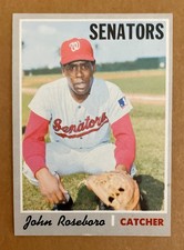 1970 Topps Washington Senators John Roseboro Baseball Card #655 (NM/MT)
