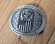 Purple Heart Run Belt Buckle Combat Wounded Veteran Military USA Arron Butler