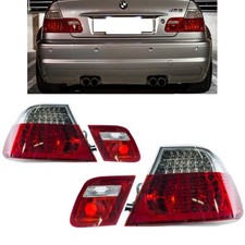 LED R�CKLEUCHTEN Set Coupe Rot Weiss passt f�r BMW E46 99-03 nicht M3 Facelift