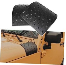 Black Hood Cowl Body Armor Outer Cowl Cover Corner Guards for 2007-2018 Jeep
