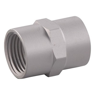 GRAINGER APPROVED 30E649 Pipe Coupling, Aluminum, 1/4 in, FNPT 30E649