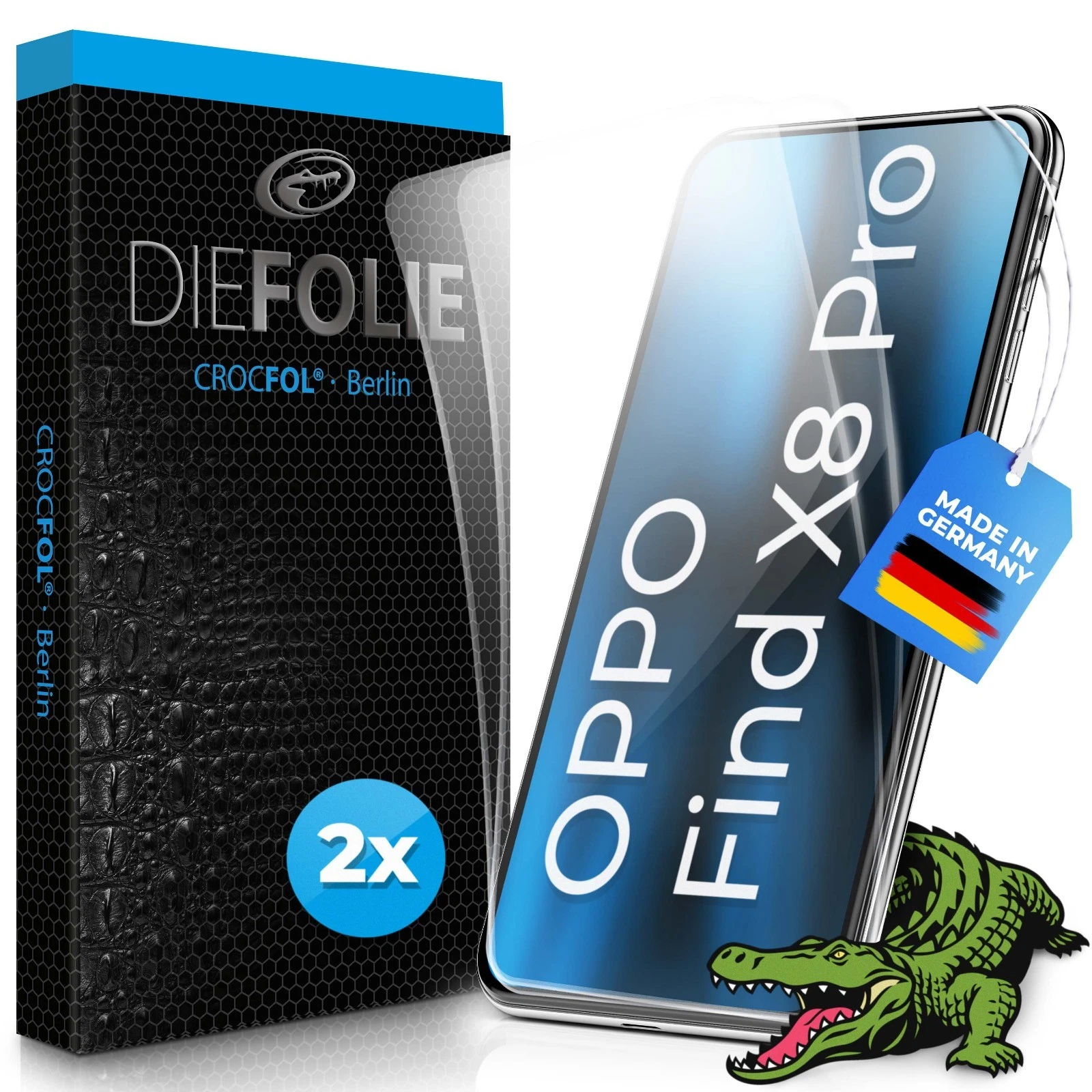Crocfol THE FILM for Oppo Find X 8 Pro - 2pcs Premium Screen Protectors