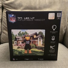 Logo Brands Officially Licensed NFL 7ft. LED Inflatable Mascot Yard Decoration