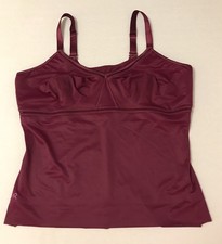 Ruby Ribbon Siren Camisole Style 1906 Women 46 Wine Burgundy Criss Cross Capable