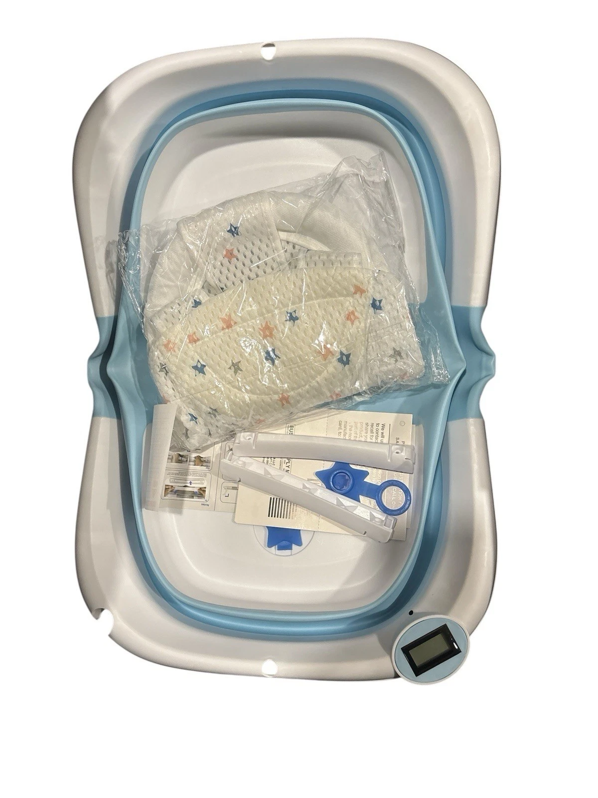 Collapsible Baby Bathtub,Baby Bath Tub with Soft Cushion & Thermometer Blue
Opens in a new window or