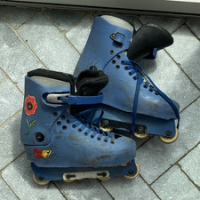  Vintage Out Poppy Aggressive Inline Skates Blue Roller 42-47 L