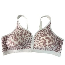 Lane Bryant Cacique Bra 44C Lightly Lined No Wire Bra Animal Print Wireless