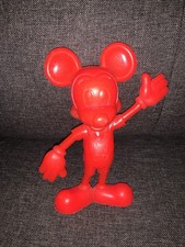 Walt Disney Mickey Mouse Marx 1971 Plastic Red Figurine