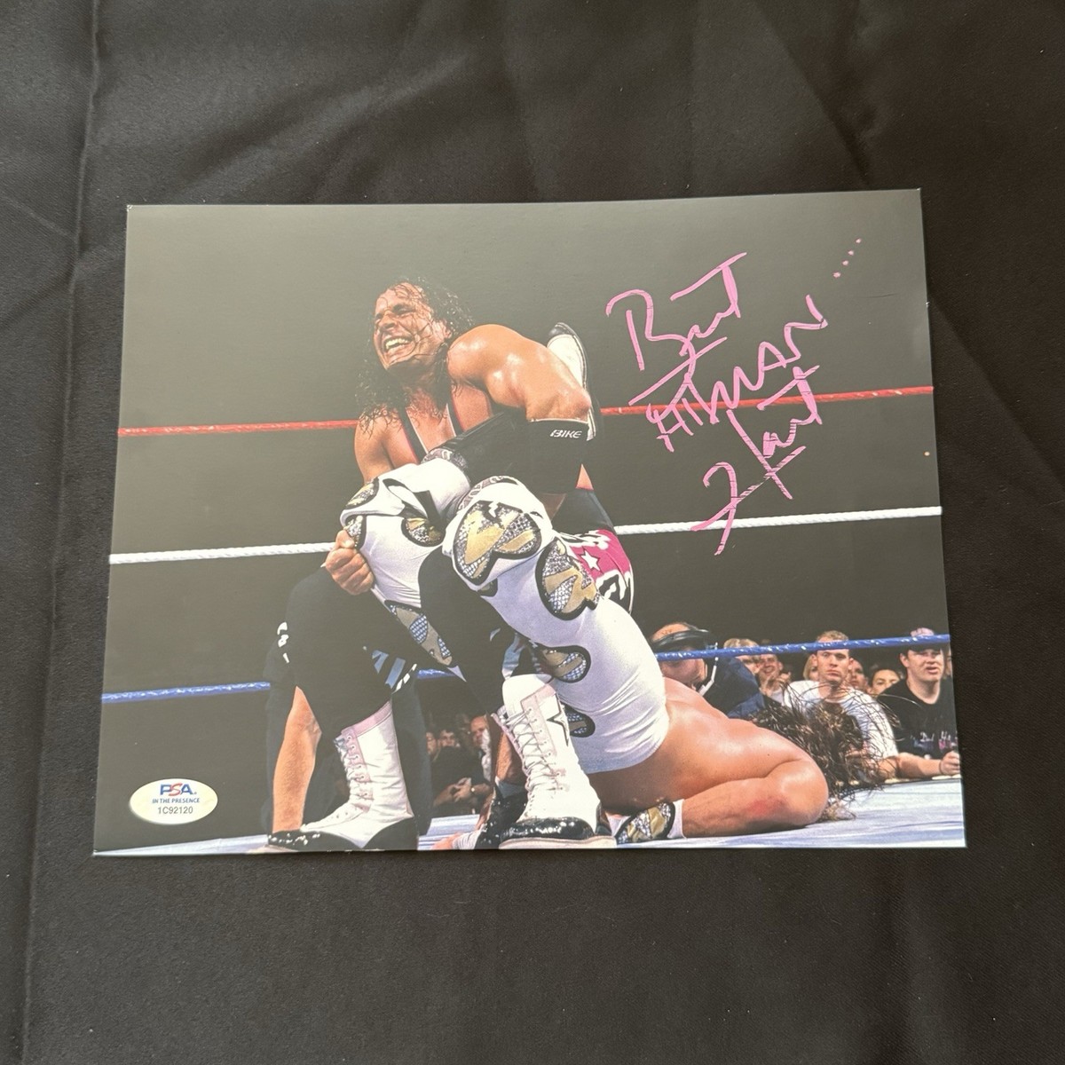 ヒットマン・ブレット・ハート　直筆サイン色紙（WWEスーパースター） BRET HITMAN HART SIGNED WWF WWE CHAMPION 8X10 PHOTO AUTOGRAPHED