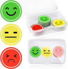 Set mit 30 Magnettafeln, Smiley, Rund, Magnetisch, Belohnungstafel, Magnet, Stim
