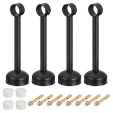 4 Set Ceiling Mount Curtain Rod Bracket 32x250mm Stainless Steel Rod Holders