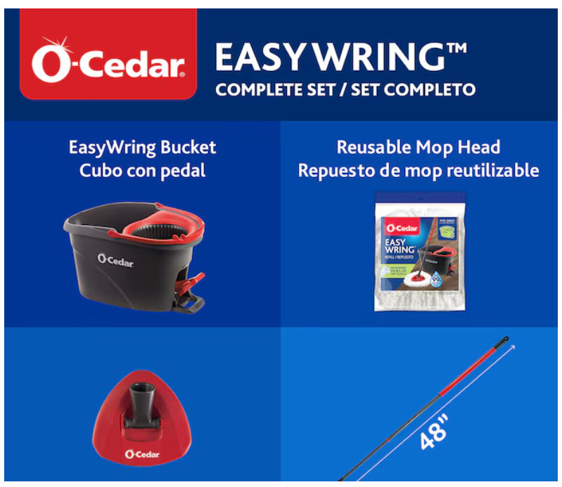 O-Cedar EasyWring Spin Mop With Bucket