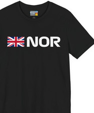 F1 Shirt - Lando Norris  British Flag TShirt : McLaren Racing Formula 1 / One