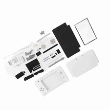 Full Housing Case Cover Shell Repair Parts Complete Kit For 3DS XL White