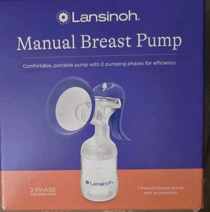 Lansinoh 2 Phase Manual Breast Pump Hand Pump for Breastfeeding 5 fl oz NEW - Image 2 of 2