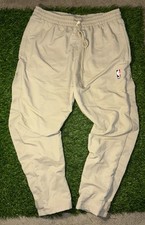 Nike x Fear Of God NBA Nylon Warm Up Pants L 'String' Bottoms Beige RARE