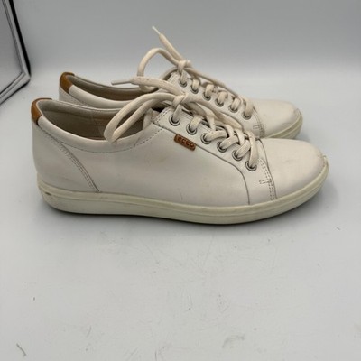 ECCO Soft 7 Womens White Leather Low Top Sneakers Size 39 US 8-8.5 43000301007