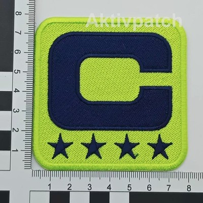 Seattle Seahawks Captain C 4 star blue Logo Patch NFL Football Superbowl Sports