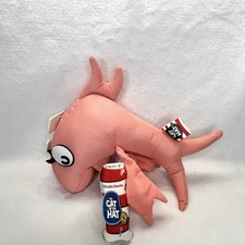Vintage 2003 Dr. Seuss Cat in the Hat Pink Fish Plush Nanco Official Movie w/tag