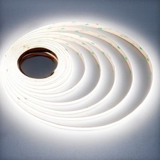 24V COB LED Strip Lights 16.4ft 5000K Daylight White 550LM/FT Super Bright CR...