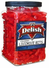 Strawberry Licorice Bits by Its Delish, 2.5 LBS (40 Oz) Jumbo Container Jar &ndash;...