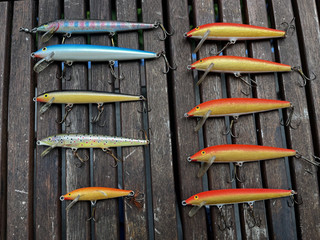 10 x Rapala Wobbler vintage Countdown einteilig
