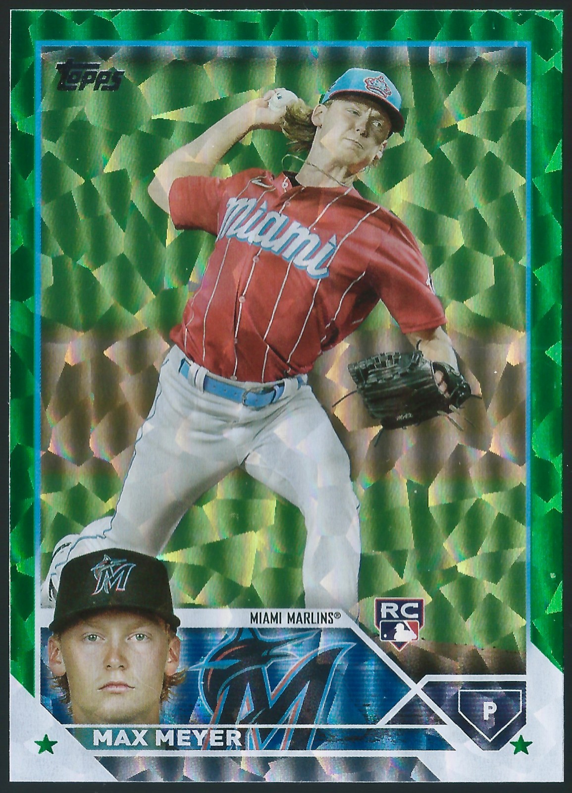 2023 Topps Green Foil Max Meyer Parallel Rookie Card #388 #'d 37/499