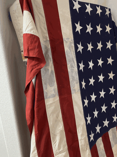 Historical 48 Star Quarter Master Depot USA Flag "Last Flag Flown in India" 40's - Picture 15 of 16