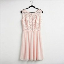 David  s Bridal Elegant Pink Lace Prom or Bridesmaid  s Dress