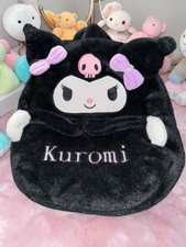 Sanrio Kuromi Plush Backpack Kawaii Goth Mini Backpack Black Pink