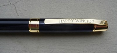 HARRY WINSTON Navy/Gold Ballpoint Office Pen ~ No Box