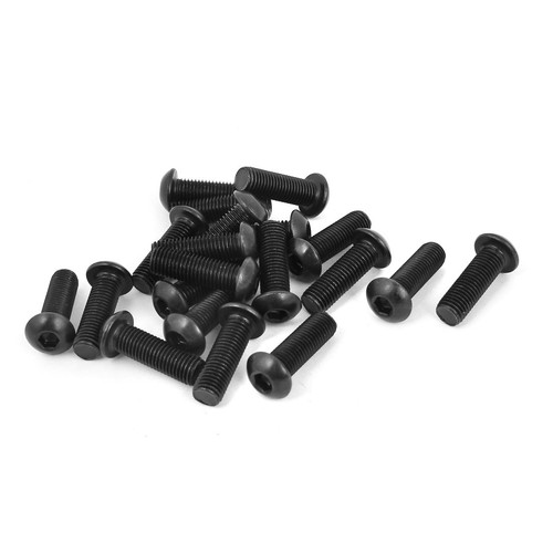 50pcs en boîte, fil de machine à vis hexagonale à tête plate
