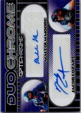 2025 Leaf Malcolm Moore Jacob Cozart Optichrome Baseball Dual Auto Purple /5