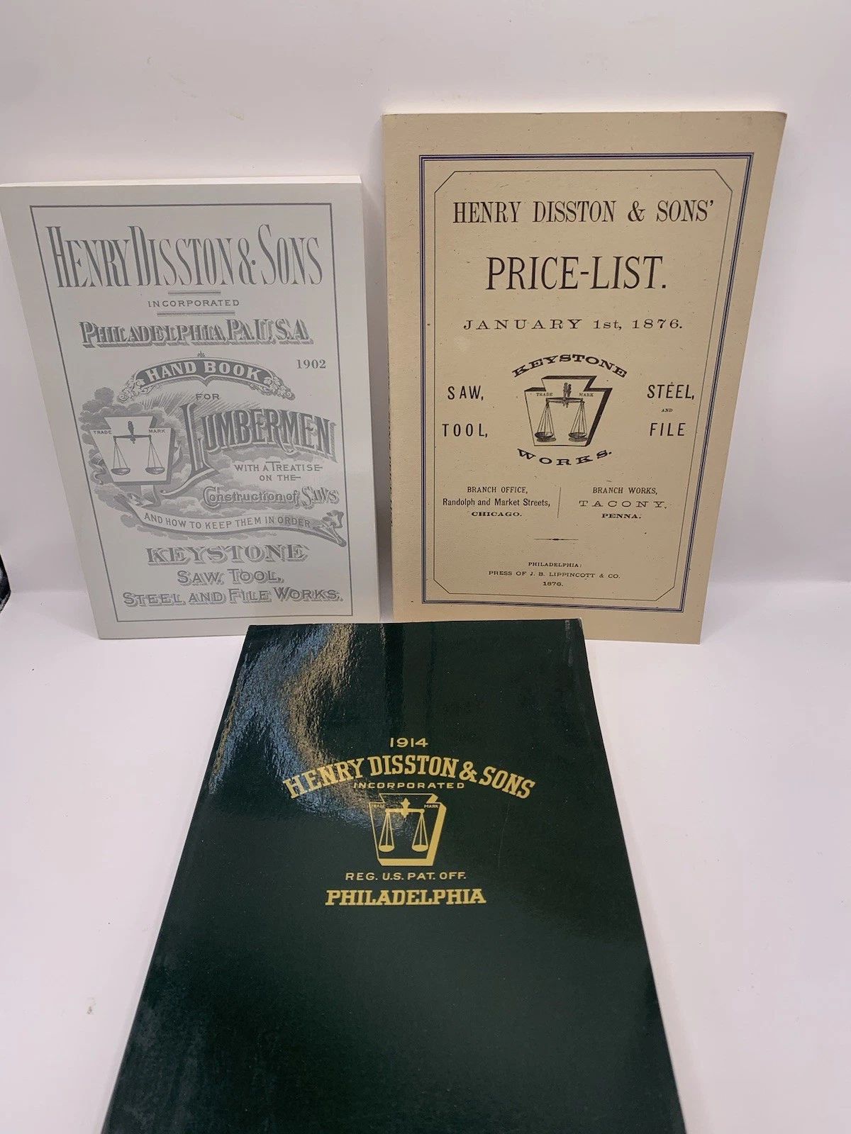 Lot Of 3 Henry Disston Tool Books/ Catalogues