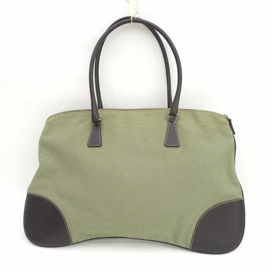 PRADA PRADA handbag one shoulder canvas moss green black Bag Back BAG Bag brand thumbnail 2