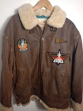 Giacca aviatore vintage Pelle Marrone - Made in Italy - Tg 48