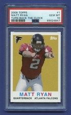 2008 MATT RYAN ROOKIE PSA 10 GEM-MT TOPPS ATLANTA FALCONS BC EAGLES GREAT #1 RZC