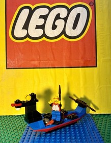 LEGO Castle Black Knights 1547 1971 Battering Ram And Boat Incomplete