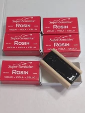 Lot of 5 D'Addario Super Sensitive Dark Rosin for Violin Viola Cello Bows 912