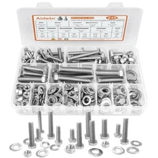 Stainless Steel Hex Head Nuts and Bolts Assortment Kit, 246PCS Bolt Assortmen...